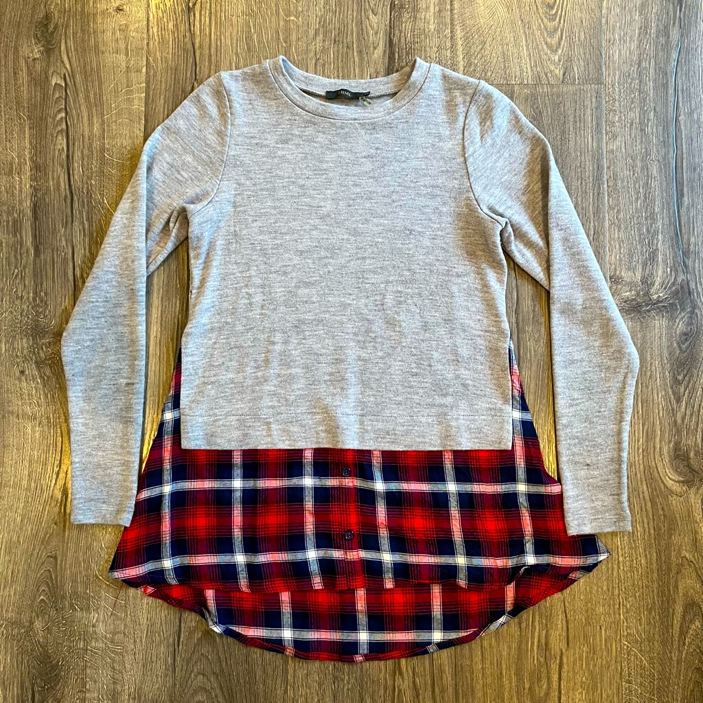 Plaid Underlay Top